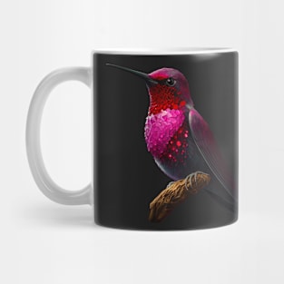 Fantasy Valentine's Day Anna's Hummingbird with Crystal feathers Mug